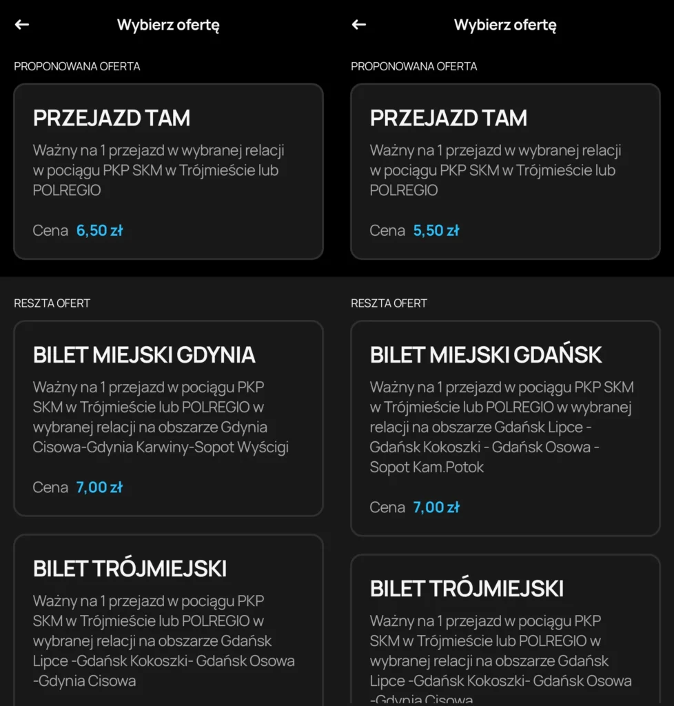 SKM bilietas į vieną pusę: ką mato važiuojantys Gdynės ir Gdansko miesto teritorijose