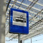 Tramvajaus stotelės ženklas Krokuvoje